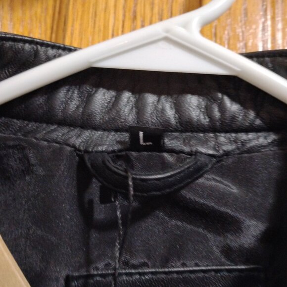 Dodge Women’s Black Biker Genuine Leather Jacket Size L - Picture 13 of 15